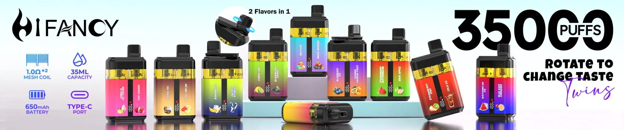 Wholesale HIFANCY Twins 35000 Vape Poster Image
